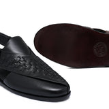 Black Leather Sandal Da49