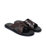 Brown Leather Slipper SA145