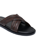 Brown Leather Slipper SA145