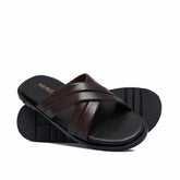 Brown Leather Slipper SA145