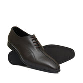 Choco Brown Lace Leather Shoe PJ16