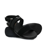 Black suede Belt Sendal DZ56