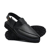 Black Textured Sandal DJ10