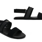 Black suede Belt Sendal DZ56