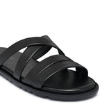 Black Leather Slipper SA141