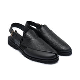 Black Textured Sandal DJ10