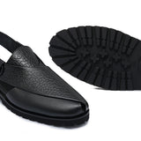 Black Textured Sandal DJ10