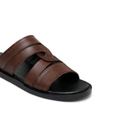Brown Cross Slipper SA03