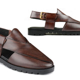 Brown Handwoven Peshawari Chappal DA06