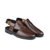 Brown Handwoven Peshawari Chappal DA06