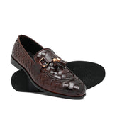Brown Woven Tassel Shoe FU07