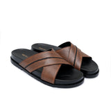 Brown Cross Slipper SA105