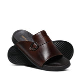 Brown Leather Slipper GT11