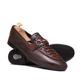 Brown Folding Shoe with Elegant Buckle PA02