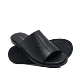 Black Leather Slipper Sa42