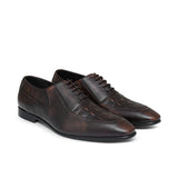 Brown Croc Lace Shoe PJ20