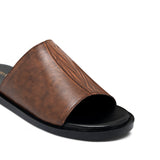 Brown Leather Slipper SA68