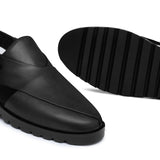 Black Leather Sandal Da07