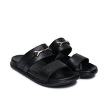 Black Leather Slipper GT19