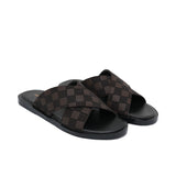 Brown Check Slipper SZ15