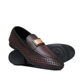 Maroon Perforated Shoe PA64