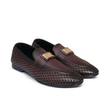 Maroon Perforated Shoe PA64
