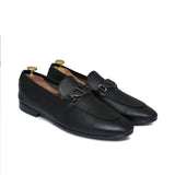 Black V Buckle Folding Shoe PA65