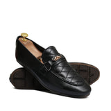 Black Folding Woven Shoe PA07