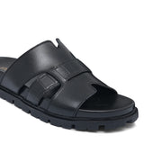 Black Croc Belt Slipper SA100