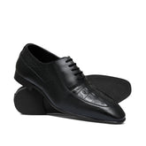Black Croc Lace Shoe PJ25