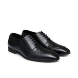 Black Croc Lace Shoe PJ25