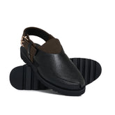Midnight Crest Peshawari Chappal DZ51