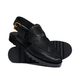 Black Leather Sandal Da20