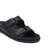 Black Double Buckle Slipper SA72