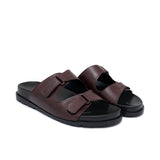 Brown Double Buckle Slipper SA77