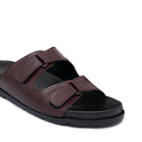Brown Double Buckle Slipper SA77