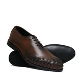 Brown Woven Oxford Shoe FZ57