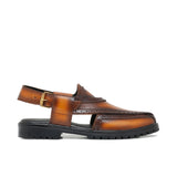 Walnut Brown Brogue Peshawari Chappal DAZ8