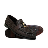 Brown Woven Shoe with LV Buckle FZ50