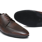 Brown Lace Leather Shoe PJ03