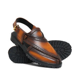 Walnut Brown Brogue Peshawari Chappal DAZ8