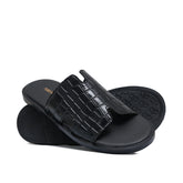 Black Patten Croc Slipper SZ03