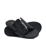 Black Patten Croc Slipper SZ03