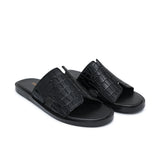 Black Patten Croc Slipper SZ03