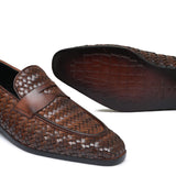 Brown Woven Shoe FA04