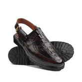 Croc Leather Peshawari Chappal DAZ5