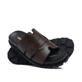 Brown Croc Belt Slipper SA78