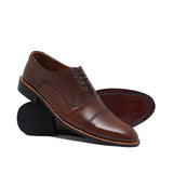 Brown Lace Leather Shoe Ph07