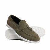 Olive Green Suede Shoe La02