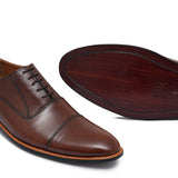 Brown Lace Leather Shoe Ph07